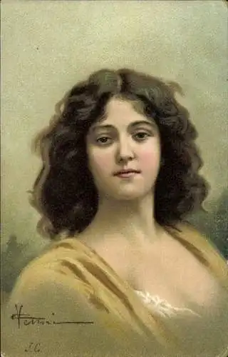 Künstler Ak Frauenbildnis, Portrait