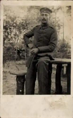 Foto Ak Deutscher Soldat in Uniform, Portrait