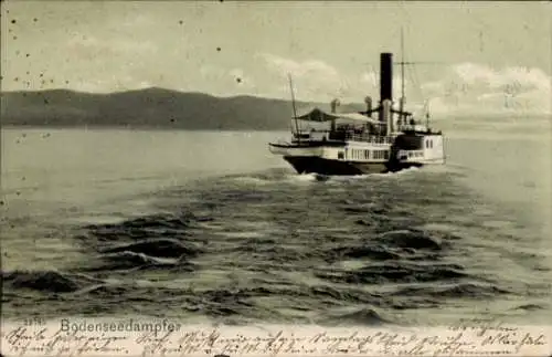 Ak Bodenseedampfer in Fahrt