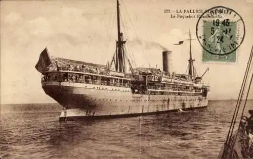 Ak Dampfer Elisabethville, Belgian Line