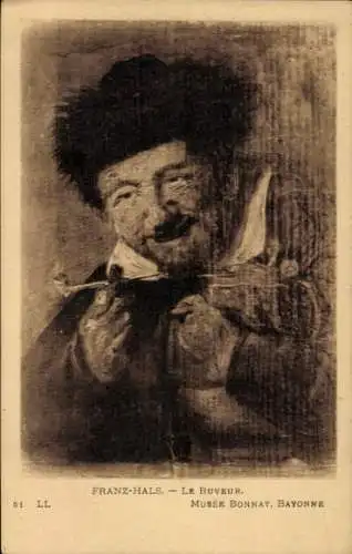 Künstler Ak Hals, Franz, Der Trinker