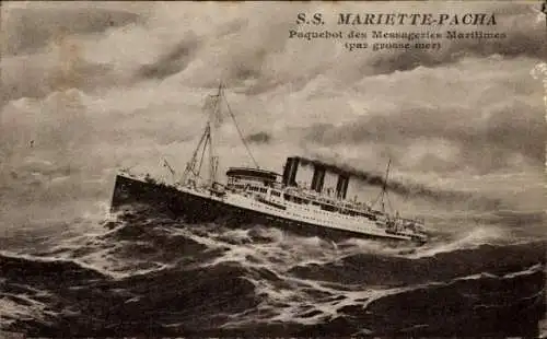 Ak SS Mariette Pacha auf Hoher See