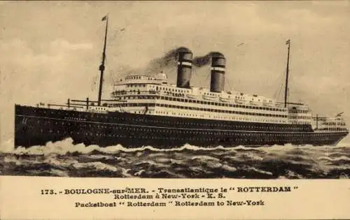 Ak Dampfer Rotterdam, Holland-America Line HAL