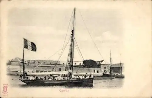 Ak Segelboot, Hafen, Eperlan