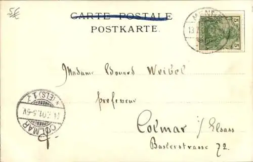 Künstler Ak Fischerboote auf dem Wasser