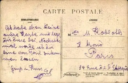 Künstler Ak Anestin, Ses aventures au régiment