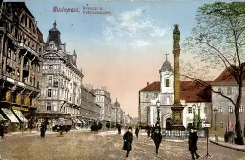 Ak Budapest Ungarn, Rakoczistraße
