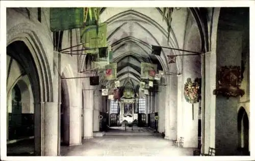 Ak Riddarholmen Schweden, Blick in die Kirche mit Altar