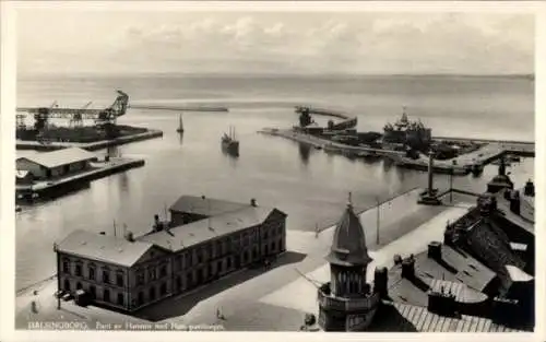 Ak Hälsingborg Helsingborg Schweden, Parti av Hamnen med Hamnpaviliongen
