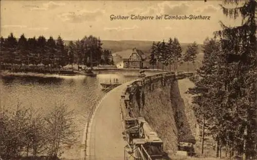 Ak Tambach Dietharz in Thüringen, Gothaer Talsperre