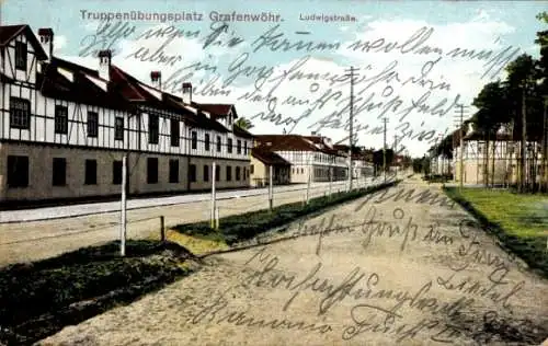 Ak Grafenwöhr in Bayern, Truppenübungsplatz, Ludwigstraße