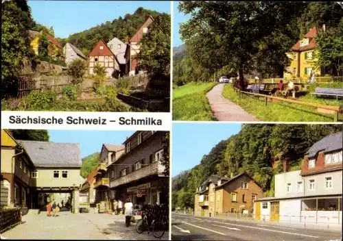 Ak Schmilka Bad Schandau Sächsische Schweiz, Sächsische Schweiz,  malerische Landschaft, histo...