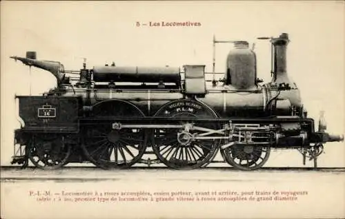 Ak Französische Eisenbahn, Lokomotive Nr. 16, PLM