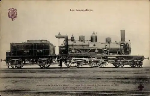 Ak Französische Eisenbahn, Lokomotive Nr. 701