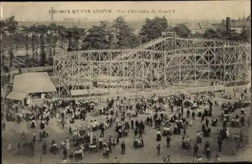 Ak Chemin de fer aerien, Vue d'Ensemble du Grand 8