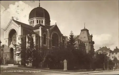 Judaika Ak La Chaux de Fonds Kt. Neuenburg Schweiz, La Synagogue, Synagoge