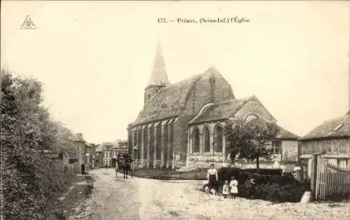 CPA Préaux Seine Maritime, Eglise