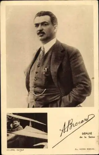 CPA Pilot Brocard, Deputé de la Seine, Flugzeug