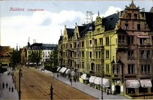 Ak Koblenz, Löhrstraße, Geschäftshäuser