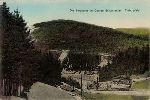 Ak Oberweißbach im Weißbachtal Thüringen, Bergbahn im Oberen Schwarzatal