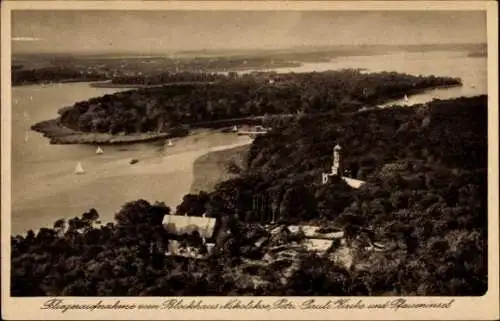Ak Berlin Zehlendorf, Gesamtansicht, Restaurant Blockhaus Nikolskoe