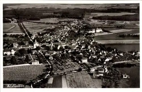 Ak Altshausen in Oberschwaben Württemberg, Fliegeraufnahme