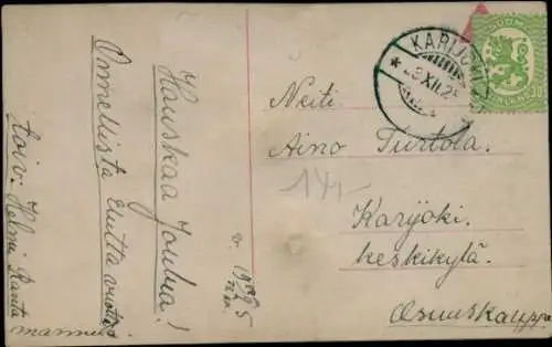 Ak Dackel Portrait mit Glasaugen