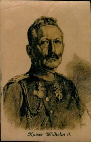 Künstler Ak Portrait von Kaiser Wilhelm II.