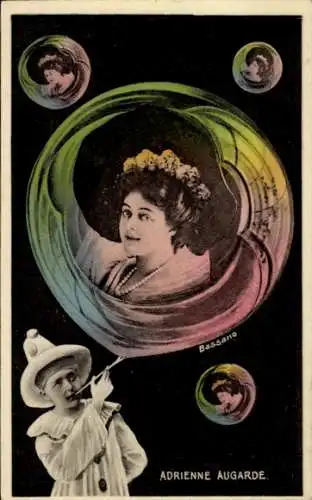 Ak Schauspielerin Bassano, Adrienne Augarde, Portrait
