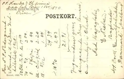Passepartout Ak Post und Briefverarbeitung Dänemark