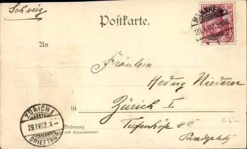 Präge Litho Jubliäums Karte, geprägtes Konterfei, Eichblatt