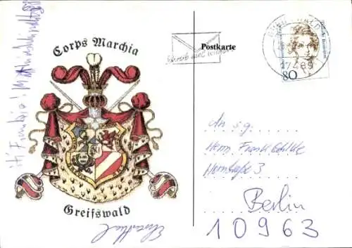 Studentika Ak Greifswald, Corps Marchia, Wappen