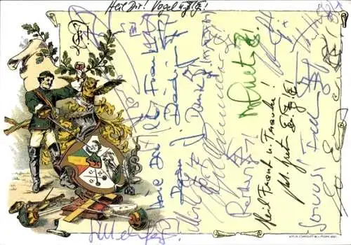 Studentika Ak Graz, Akad. Corps Joannea, 130 Jahre 1861-1991, Leonhardstraße 32, Wappen, WSC