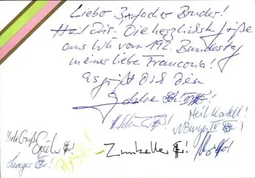 Studentika Ak Würzburg, Corps Franconia, Judenbühlweg 7, Corpsfarben