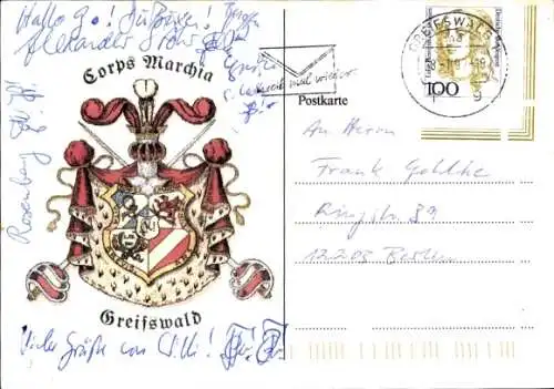 Studentika Ak Greifswald, Corps Marchia, Wappen