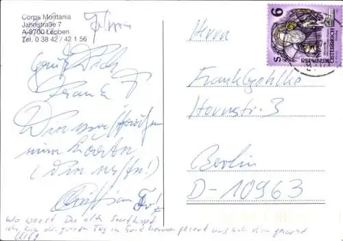 Studentika Ak Leoben, Corps Montania, Jahnstraße 7, Wappen