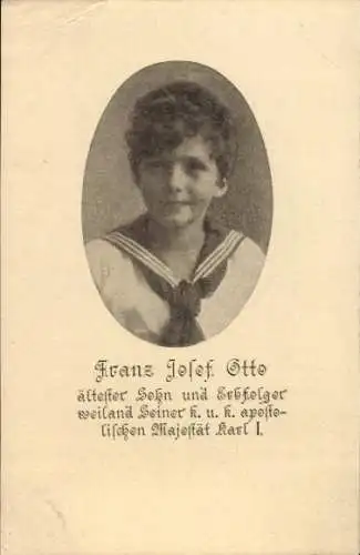 Passepartout Ak Franz Josef Otto, Portrait