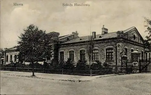 Ak Mława Mlawa Mielau Polen, Szkola Handlowa
