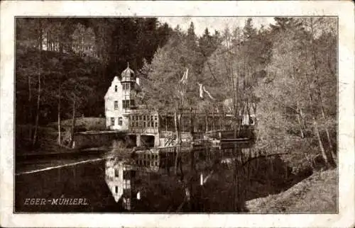 Ak Cheb Eger Region Karlsbad, Insel Mühlerl