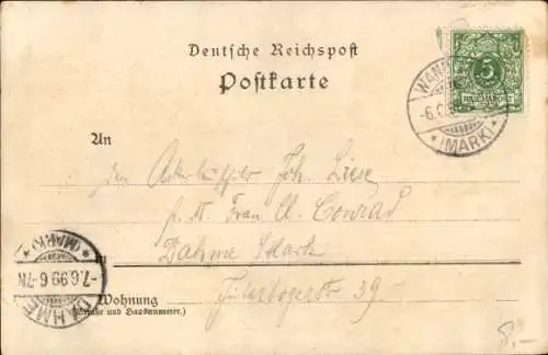 Litho Wandlitz in der Mark, Liepnitzsee, Forsthaus, Wild