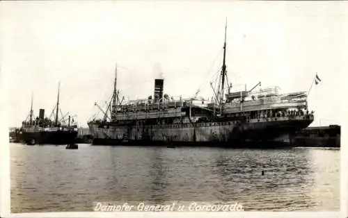 Ak HAPAG Dampfer Corcovado, Dampfer General, Passagierschiff