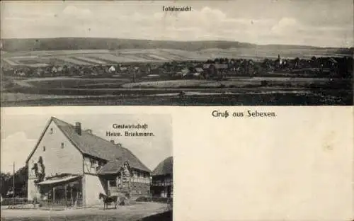 Ak Sebexen Kalefeld am Harz, Gesamtansicht, Gastwirtschaft Heinr. Brinkmann