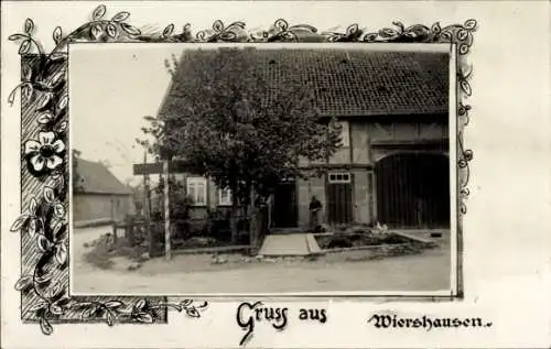 Passepartout Ak Wiershausen Hann. Münden in Niedersachsen, Wohnhaus