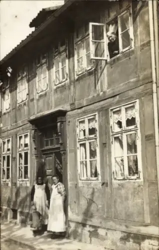 Foto Ak Bad Salzdetfurth, Fachwerkhaus, Wohnhaus Gartenstraße 21, Anwohner