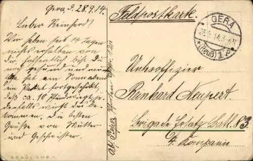 Ak Deutsche Soldaten während einer Schlacht, I. WK, Bruno Bürger 8528