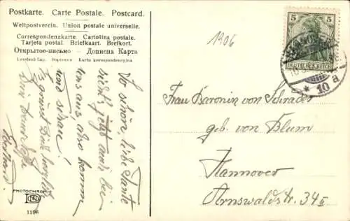 Ak Ortspartie mit Wohnhaus und Blumen, Nenke und Ostermaier 1196