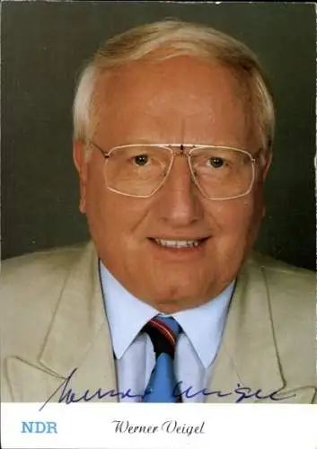 Foto Ak Werner Veigel, Autogramm, NDR