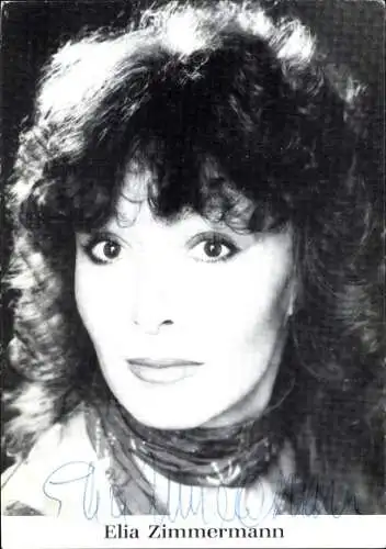 Foto Ak Schauspielerin Elia Zimmermann, Autogramm