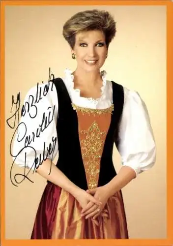 Foto Ak Moderatorin Carolin Reiber, Autogramm