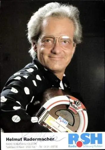 Foto Ak Moderator Helmut Radermacher, Autogramm